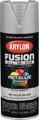 WL01 Krylon Krylon Fusion All-In-One Metallic Spray Paint & Primer, Silver