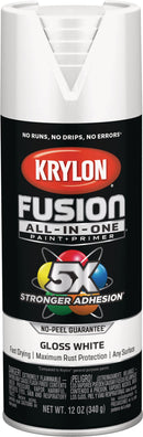 WL01 Krylon Krylon Fusion All-In-One Gloss Spray Paint & Primer, White