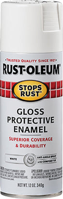 WL01 Rust-Oleum Rust-Oleum Stops Rust Gloss White 12 Oz. Anti-Rust Spray Paint