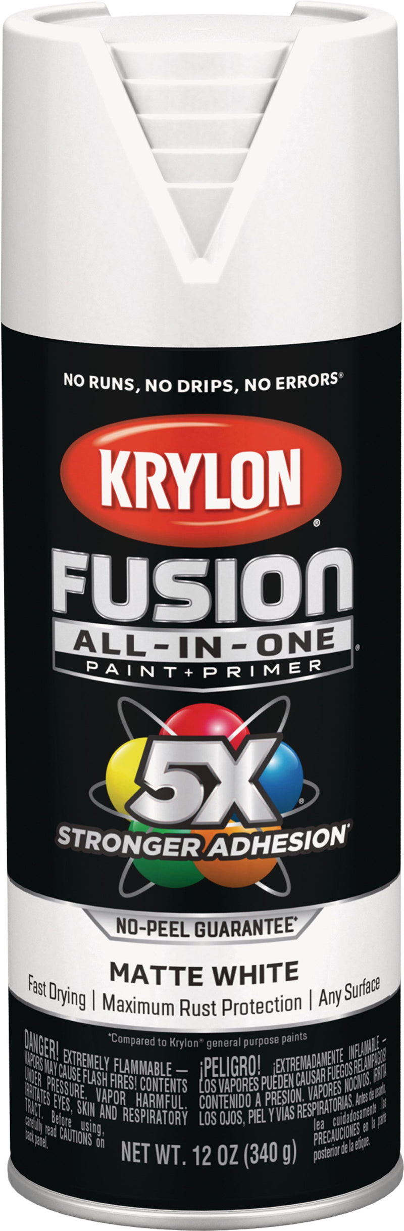 WL01 Krylon Krylon Fusion All-In-One Matte Spray Paint & Primer, White