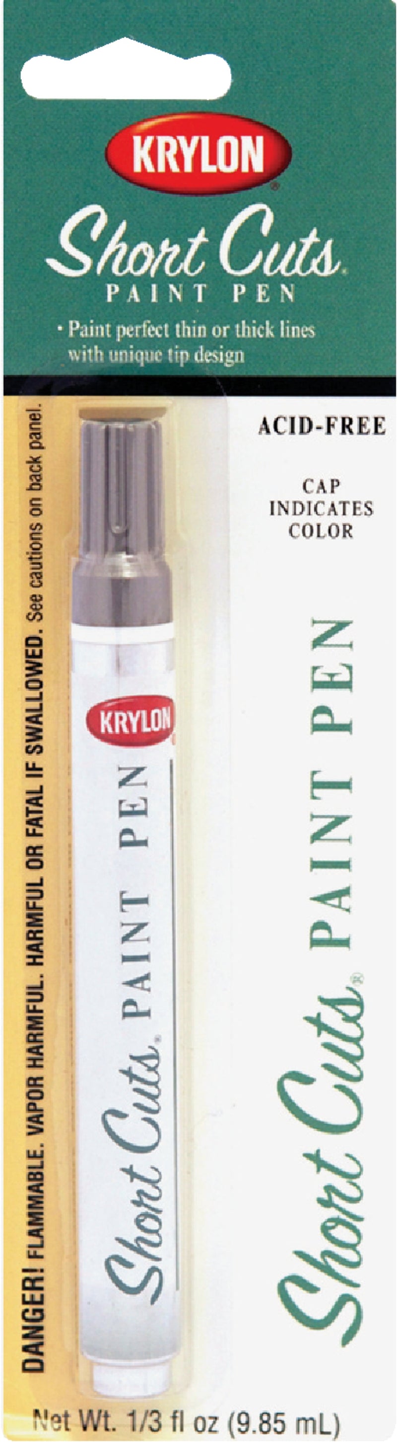 WL01 Krylon Krylon Short Cuts 1/3 Fl Oz Chrome Gloss Paint Pen