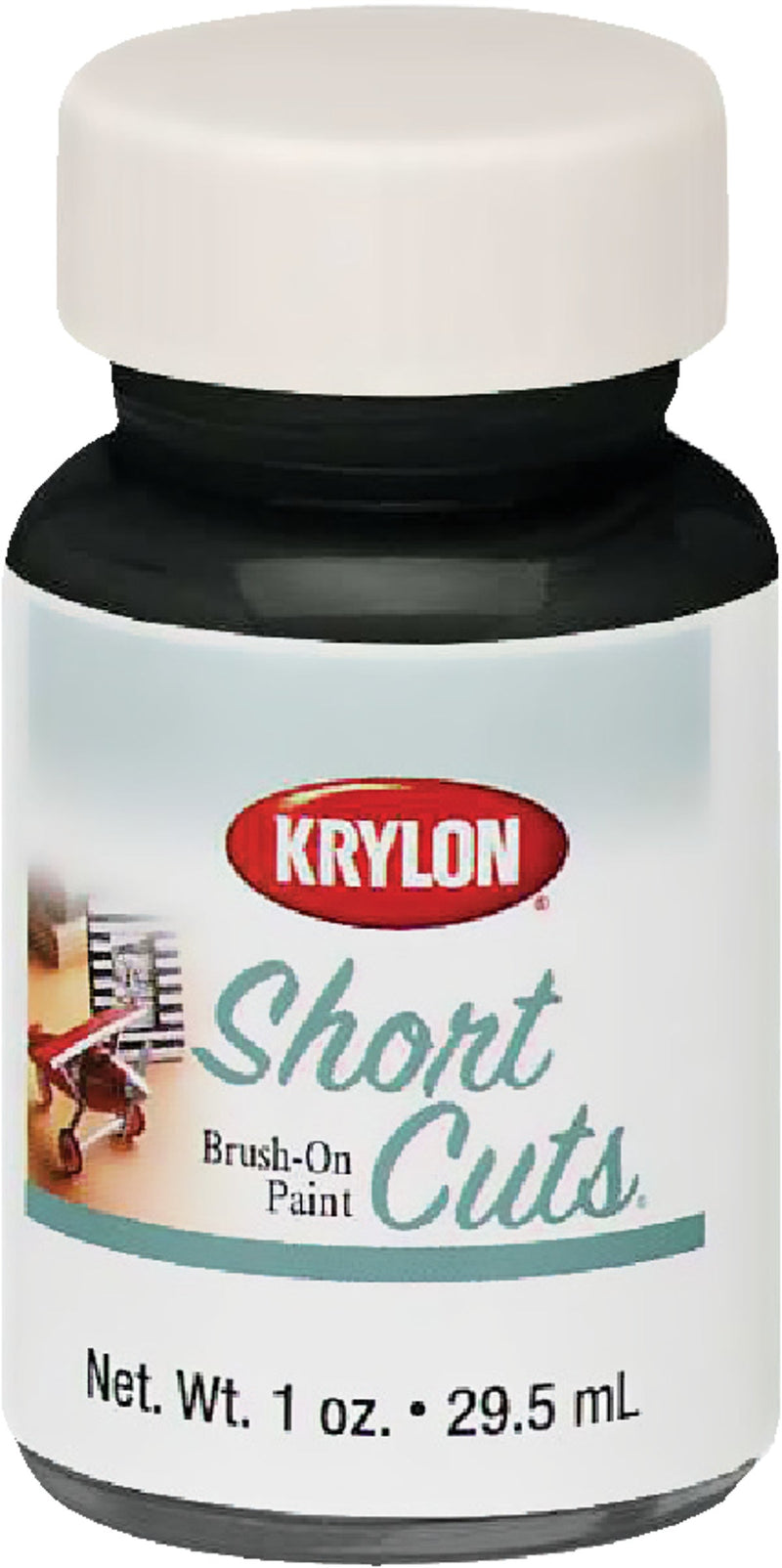 WL01 Krylon Krylon Short Cuts Black High Gloss 1 Fl. Oz. Hobby Paint