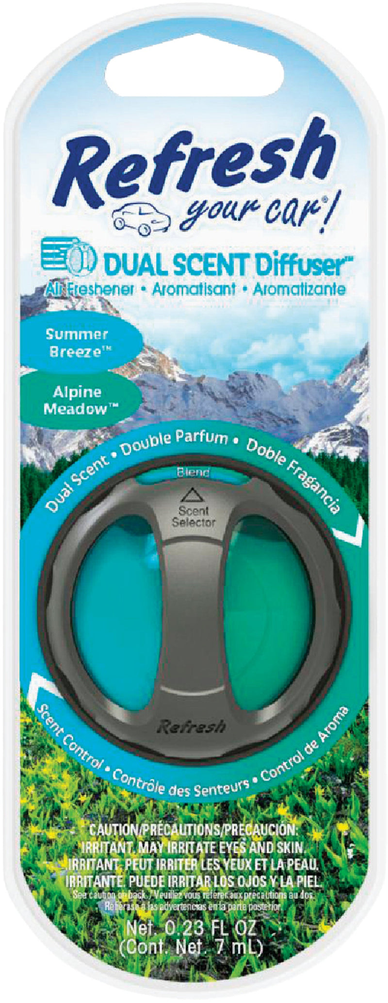WL01 Refresh Your Car Refresh Your Car Oil Diffuser Car Air Freshener, Summer Breeze/Alpine Meadow