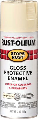 WL01 Rust-Oleum Rust-Oleum Stops Rust Gloss Antique White 12 Oz. Anti-Rust Spray Paint