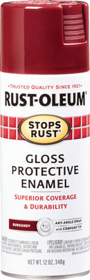WL01 Rust-Oleum Rust-Oleum Stops Rust Burgundy Gloss 12 Oz. Anti-Rust Spray Paint