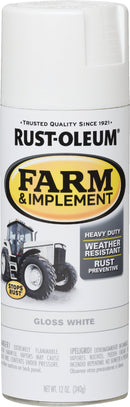 WL01 Rust-Oleum Rust-Oleum 12 Oz. Gloss White Farm & Implement Spray Paint