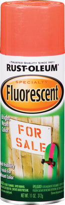 WL01 Rust-Oleum Rust-Oleum Fluorescent 11 Oz. Gloss Spray Paint, Fluorescent Red-Orange
