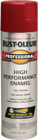 WL01 Rust-Oleum Rust-Oleum Professional Fast Dry 15 Oz. Gloss High Performance Enamel Spray Paint, Regal Red