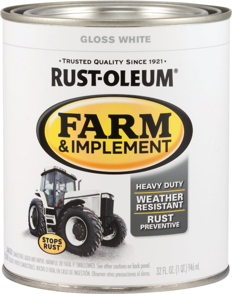 WL01 Rust-Oleum Rust-Oleum 1 Quart White Gloss Farm & Implement Enamel