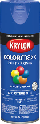 WL01 Krylon Krylon ColorMaxx 12 Oz. Gloss Spray Paint, True Blue