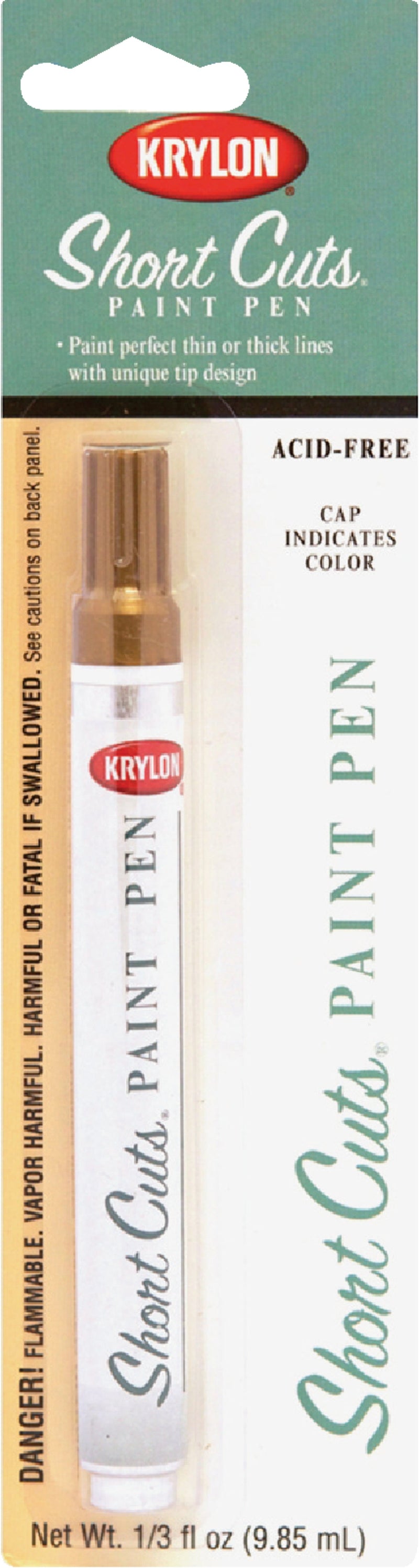 WL01 Krylon Krylon Short Cuts 1/3 Fl Oz Gold Leaf Gloss Paint Pen