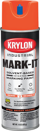 WL01 Krylon Krylon Mark-It 730608 Industrial SB APWA Bright Orange Inverted Marking Paint