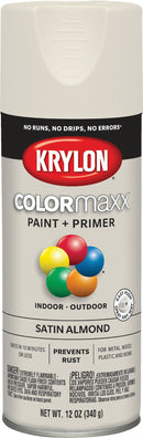 WL01 Krylon Krylon ColorMaxx 12 Oz. Satin Spray Paint, Almond