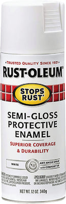 WL01 Rust-Oleum Rust-Oleum Stops Rust Semi-Gloss White 12 Oz. Anti-Rust Spray Paint