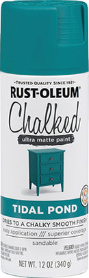 WL01 Rust-Oleum Rust-Oleum Chalked 12 Oz. Ultra Matte Spray Paint, Tidal Pond