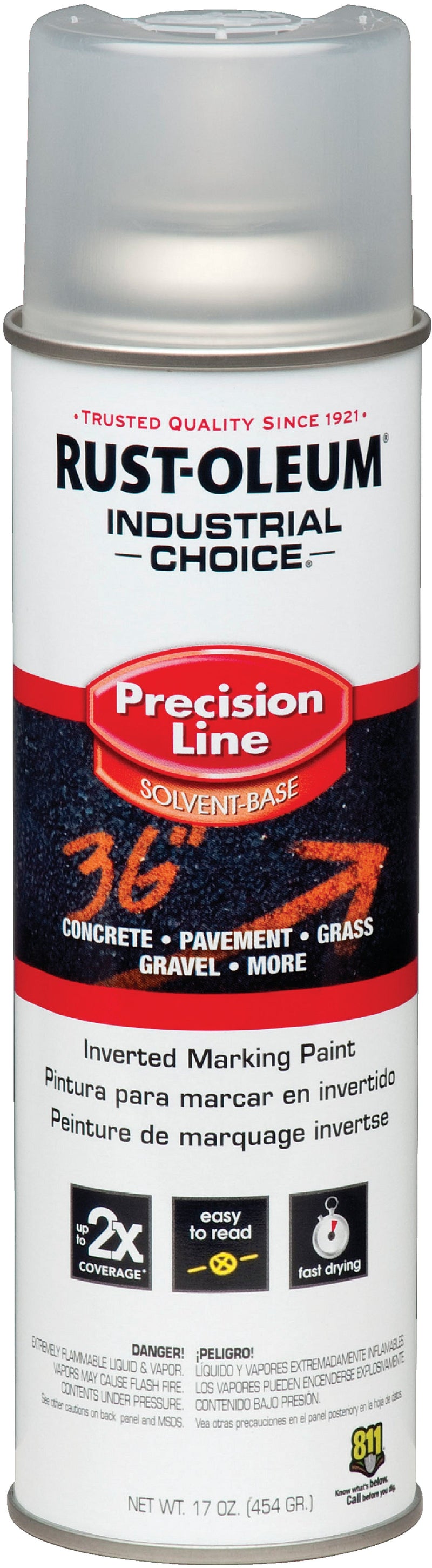 WL01 Rust-Oleum Rust-Oleum Industrial Choice Clear 17 Oz. Inverted Marking Spray Paint