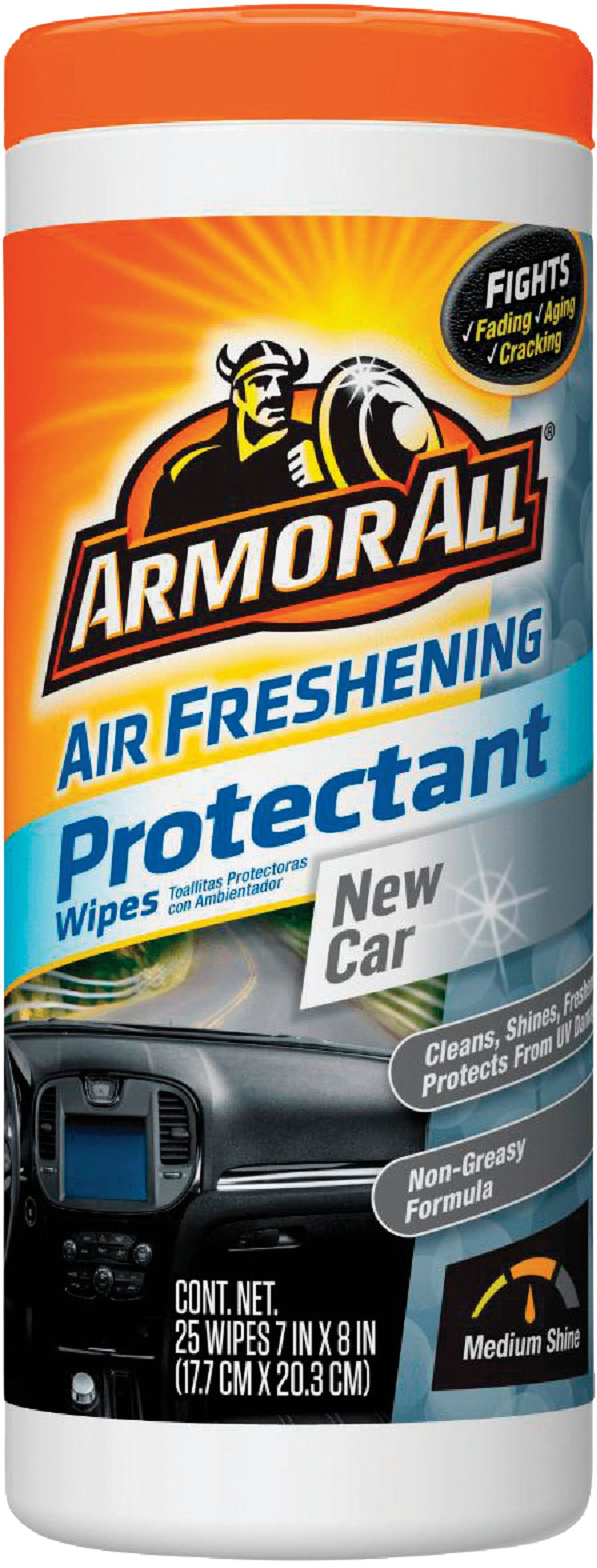 WL01 Armor All Armor All New Car Scent Air Freshening Protectant Wipe (25-Count)