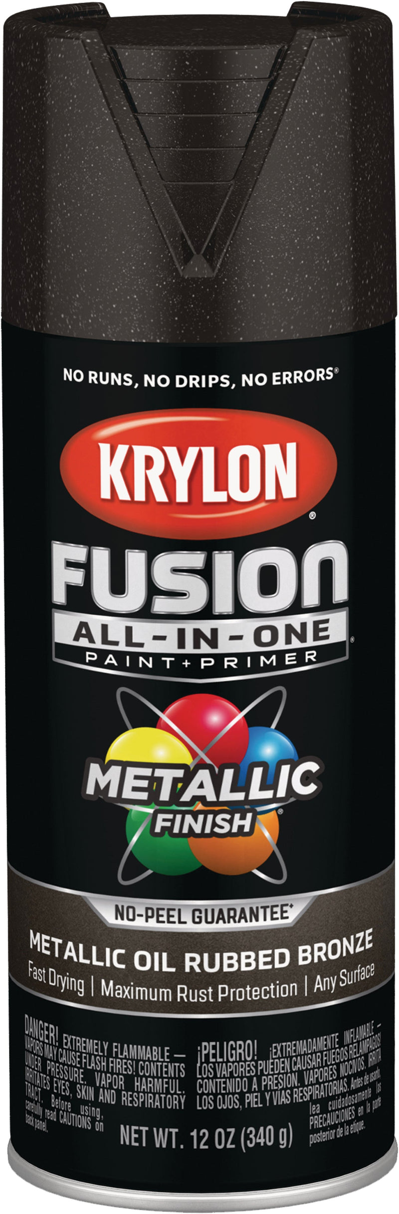 WL01 Krylon Krylon Fusion All-In-One Metallic Spray Paint & Primer, Oil Rubbed Bronze