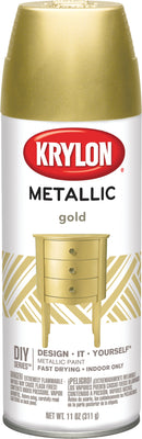 WL01 Krylon Krylon 11 Oz. Metallic Gloss General Purpose Spray Paint, Gold