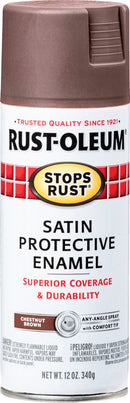 WL01 Rust-Oleum Rust-Oleum Stops Rust Decor 12 Oz. Satin Spray Paint, Chestnut Brown