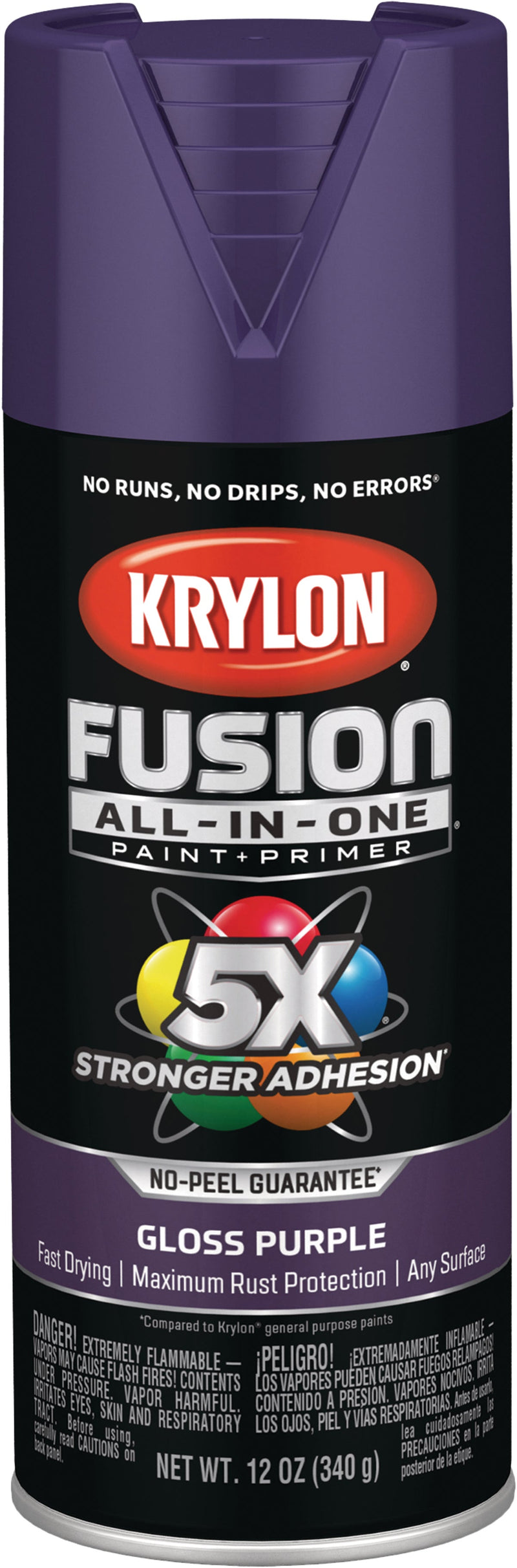 WL01 Krylon Krylon Fusion All-In-One Gloss Spray Paint & Primer, Purple