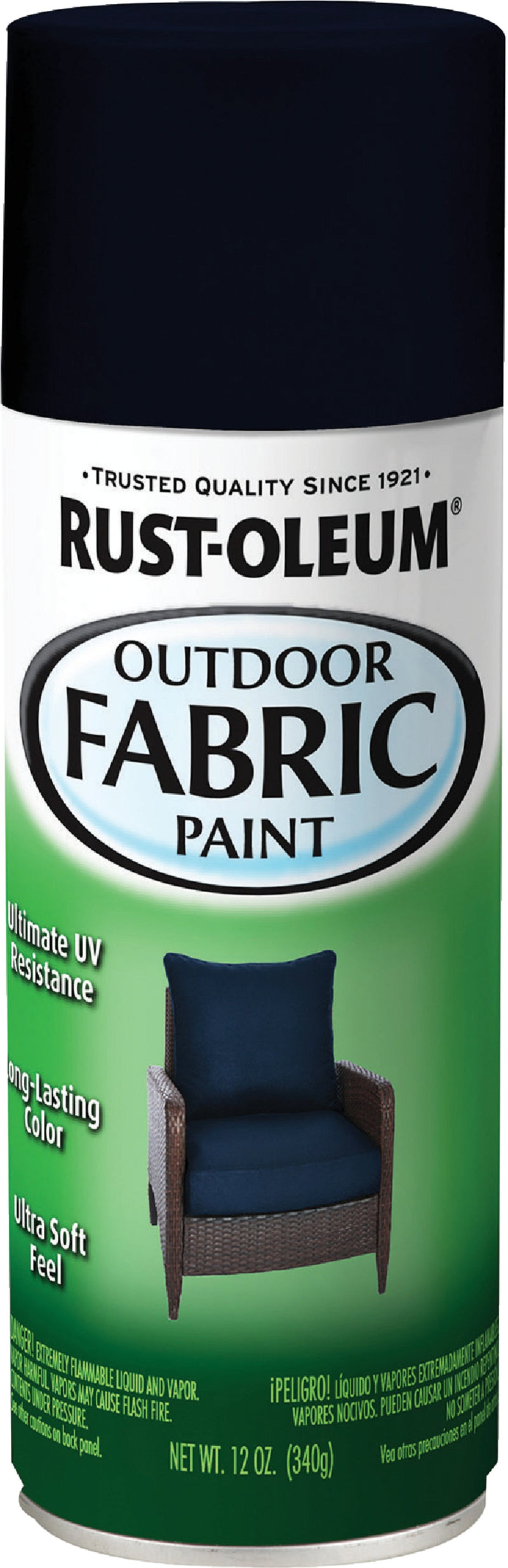 WL01 Rust-Oleum Rust-Oleum 12 Oz. Flat/Matte Outdoor Fabric Spray Paint, Navy