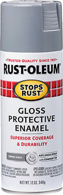 WL01 Rust-Oleum Rust-Oleum Stops Rust Smoke Gray Gloss 12 Oz. Anti-Rust Spray Paint