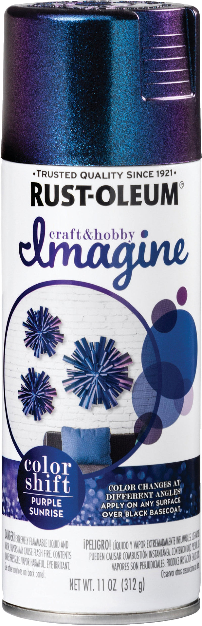WL01 Rust-Oleum Rust-Oleum 11 Oz. Purple Sunrise Imagine Craft & Hobby Color Shift Spray Paint