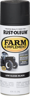 WL01 Rust-Oleum Rust-Oleum 12 Oz. Low Gloss Black Farm & Implement Spray Paint