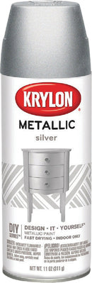 WL01 Krylon Krylon 11 Oz. Metallic Gloss General Purpose Spray Paint, Silver