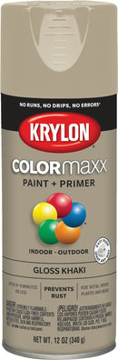 WL01 Krylon Krylon ColorMaxx 12 Oz. Gloss Spray Paint, Khaki