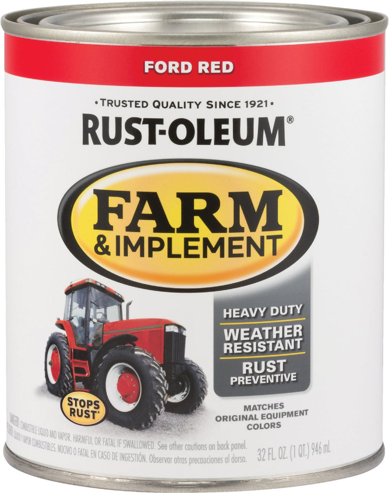 WL01 Rust-Oleum Rust-Oleum 1 Quart Ford Red Gloss Farm & Implement Enamel