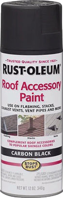 WL01 Rust-Oleum Rust-Oleum Stops Rust Roof Accessory 12 Oz. Carbon Black Flat Anti-Rust Spray Paint