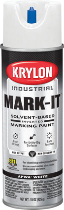 WL01 Krylon Krylon Mark-It 730008 Industrial SB APWA White Inverted Marking Paint