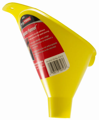 WL01 HOPKINS MANUFACTURING FloTool Yellow Plastic Quick Pouring Wide Spout Opening Radiator Funnel 8 oz. Load Capacity 4 H in.