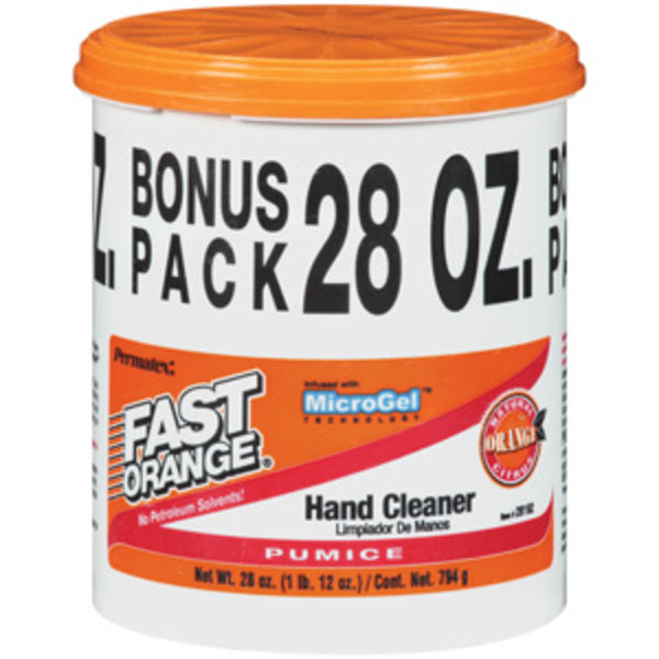 WL01 ITW GLOBAL BRANDS Permatex Fast Orange Citrus Scent Pumice Lotion Hand Cleaner 28 oz