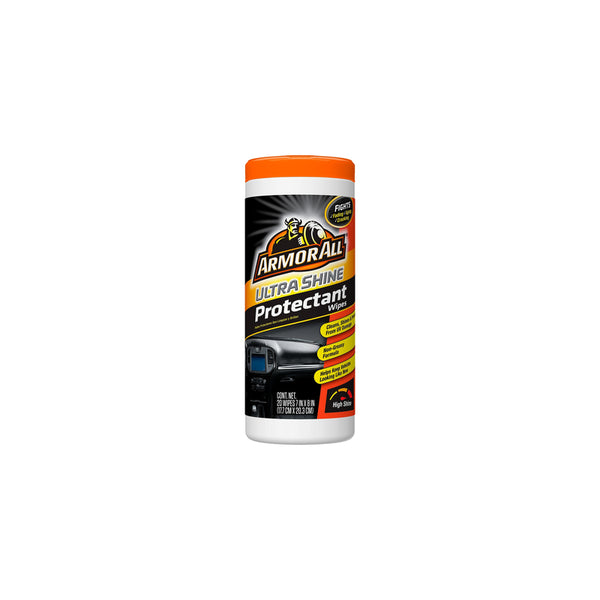 WL01 ENERGIZER AUTO SALES Armor All Ultra Shine Plastic/Rubber/Vinyl Protectant Wipes 20 ct