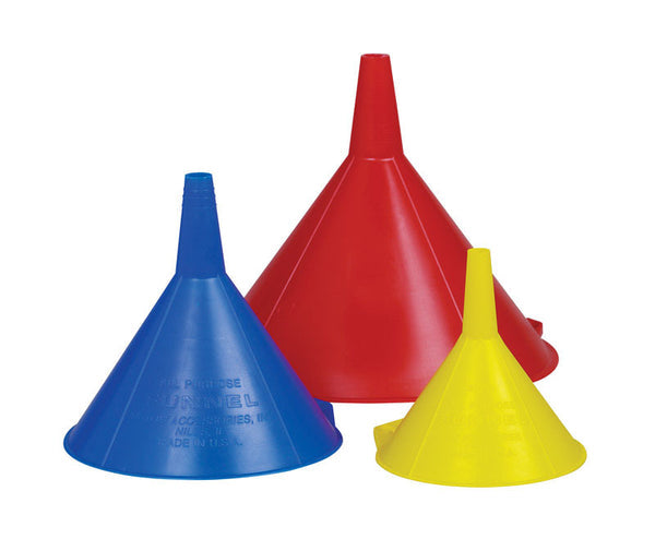 WL01 CUSTOM ACCESSORIES INC Custom Accessories Shop Craft Charcoal Plastic Funnel Set (Pack of 6)