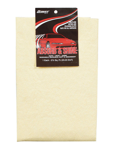 WL01 HOPKINS MANUFACTURING Acme Yellow Synthetic Absorb and Shine Cloth 30 L x 30 W in. for Drying and Polishing All Surfaces