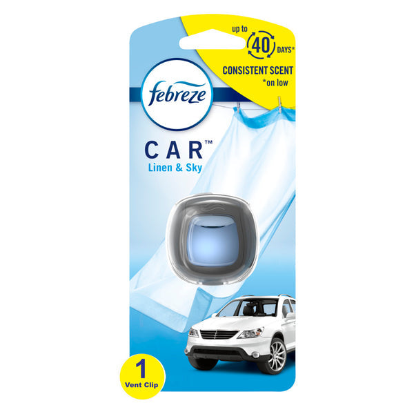 WL01 Febreze Febreeze 94726 .06 Oz Linen & Sky Air Freshener & Odor Eliminator Vent Clip