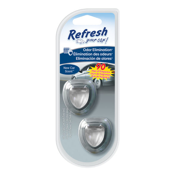 WL01 Refresh Your Car Refresh Your Car New Car Scent Mini Car Diffuser 2 pk Liquid