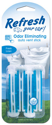 WL01 ENERGIZER LLC Refresh Your Car! Fresh Linen Scent Car Vent Clip 4 pk (Pack of 6)